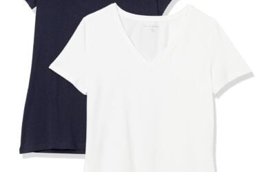 Women’s Classic-Fit Short-Sleeve V-Neck T-Shirt, Multipacks
