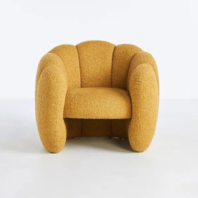 Modern Single Seating Sofa Chair in Yellow
