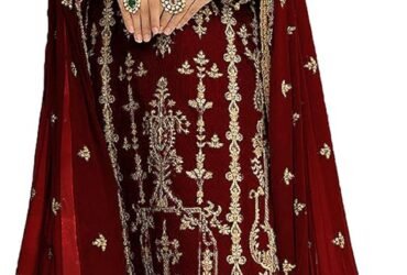 Women’s Ready-to-Wear Embroidered Plus Size Eid Festival Pakistani Salwar Kameez Suit for Women (1012)