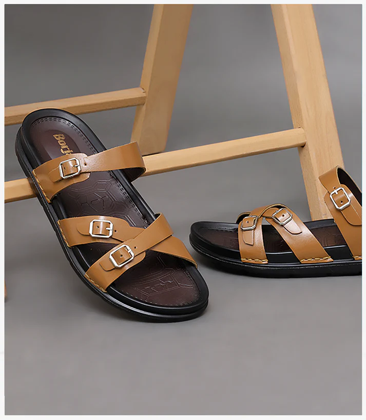 Introducing the BM4613 Tan Men Slipper The Perfect Combination of Comfort and Style