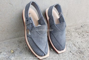 Introducing the Original Sabir Leather Grey Norozi Chappal The Perfect Blend of Style and Comfort