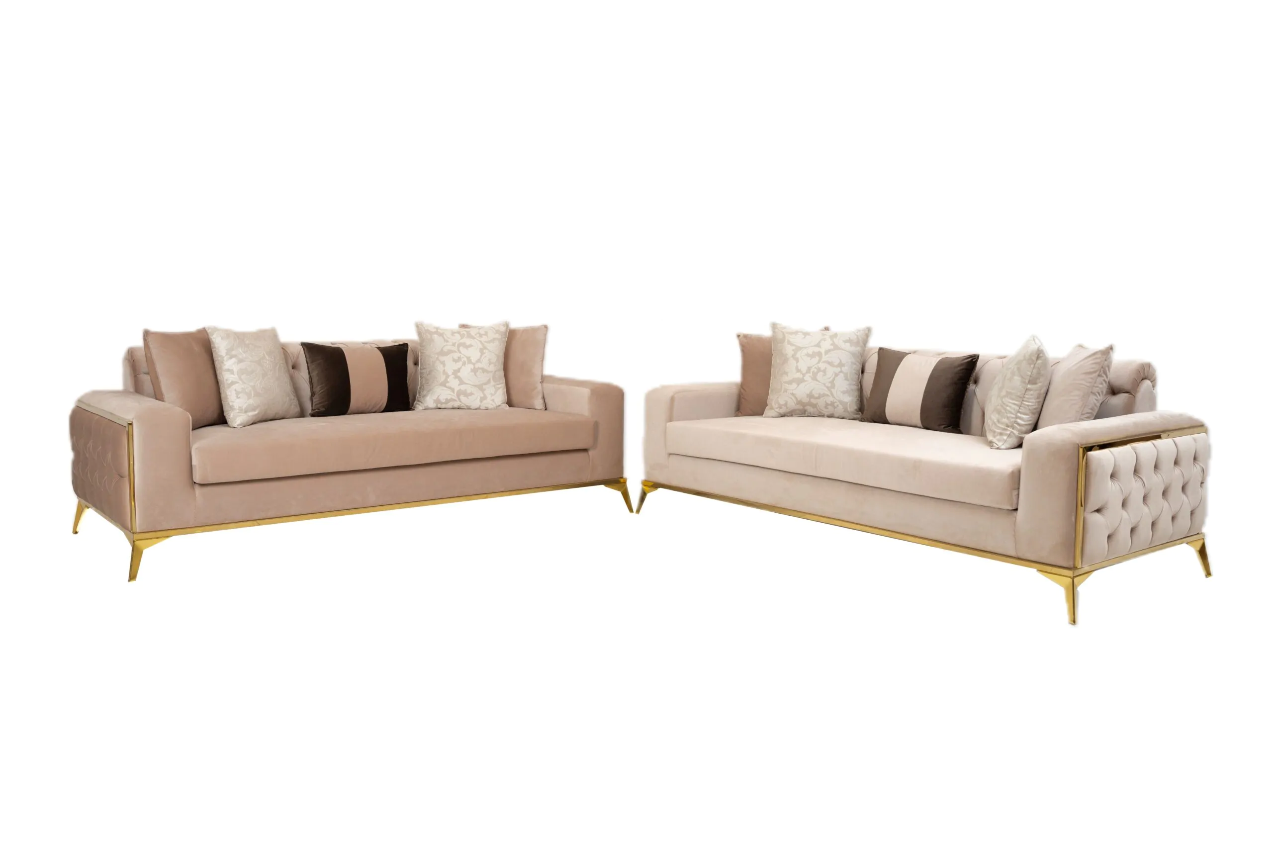 Brass Line Sofa – A Perfect Blend of Elegance and Comfort
