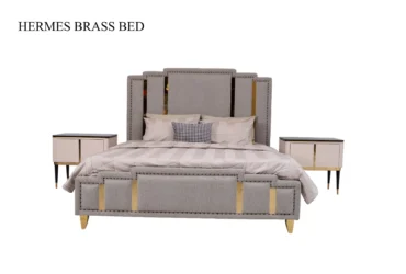 Hermas Brass Bed – A Perfect Blend of Elegance and Durability