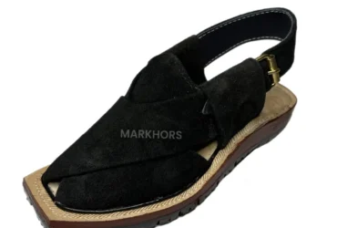 Introducing the Norozi Chappal Black Suede Stylish and Comfortable Footwear Option