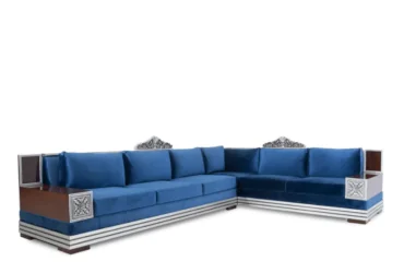 Silver Leaf L Shape Sofa – A Perfect Blend of Style and Comfort