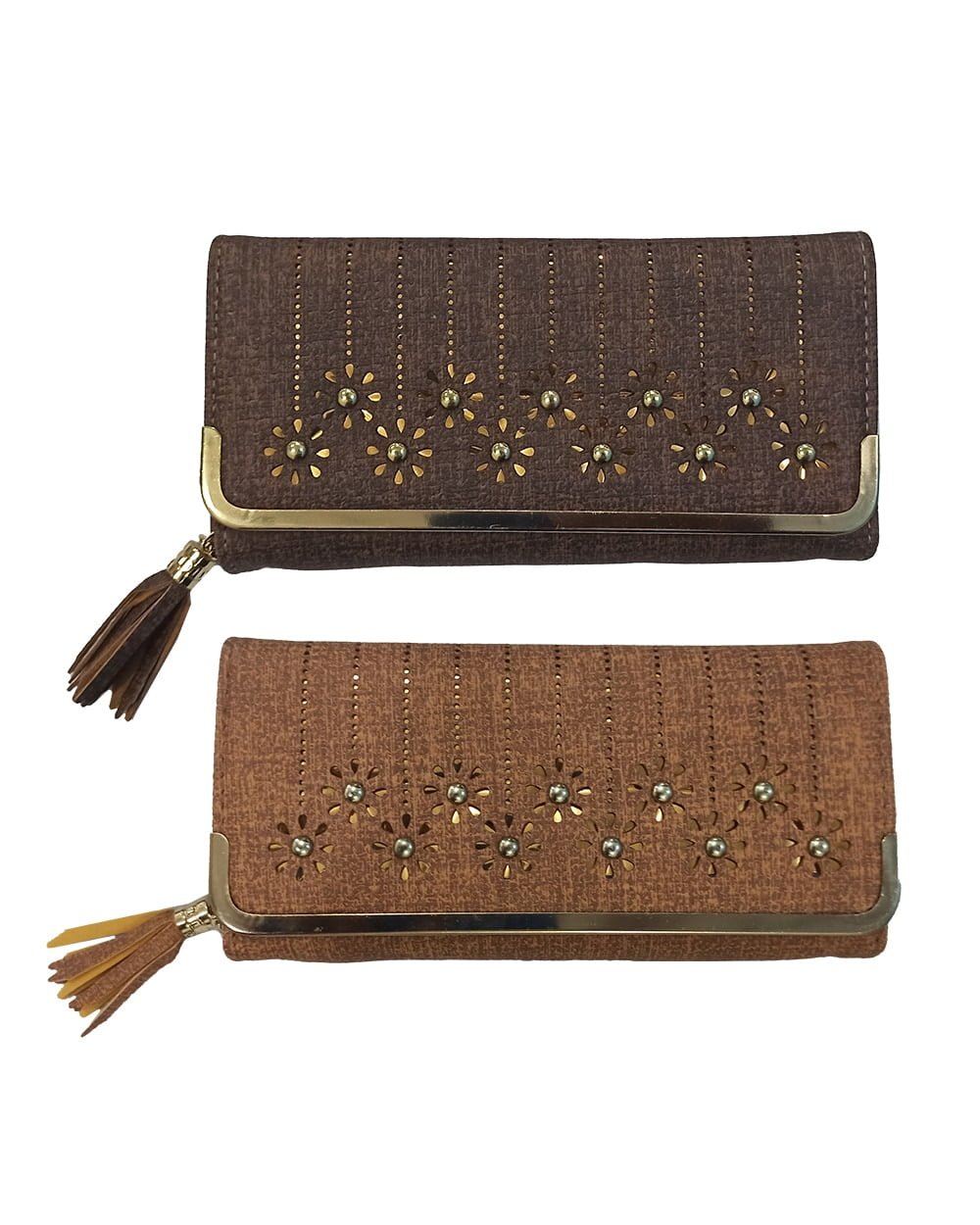 Upgrade Your Style and Functionality with the Multi Pocket Clutch with Bead Detail