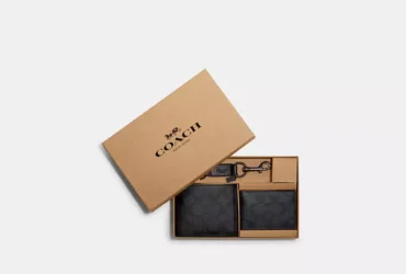 Introducing the Boxed 3 in 1 Wallet Gift Set in Signature Canvas