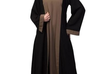The Muslim Closet Dual Layer Abaya Dress Modest and Fashionable Attire for Women
