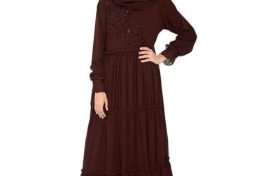 Introducing the Women’s Imported Georgette Abaya Burkha with Hijab: Stylish, Elegant, and Affordable