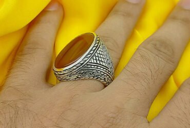 Turkish Handmade Red Agate Ring – Guaranteed Real Agate and Silver