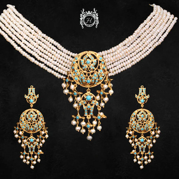 Exploring the Elegance of Chokar Sets in Pearls and Feroza Price and Detail