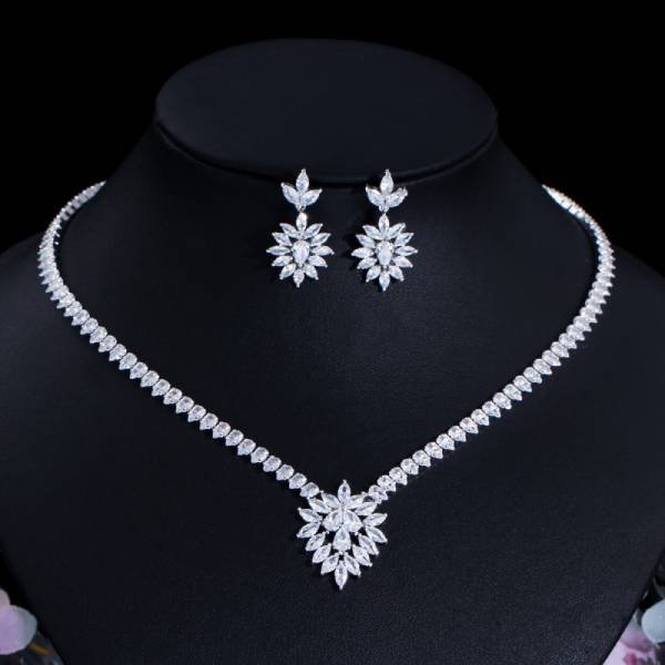 The Ultimate Guide to Rhodium Plated Flower Necklace Earrings Jewelry Sets